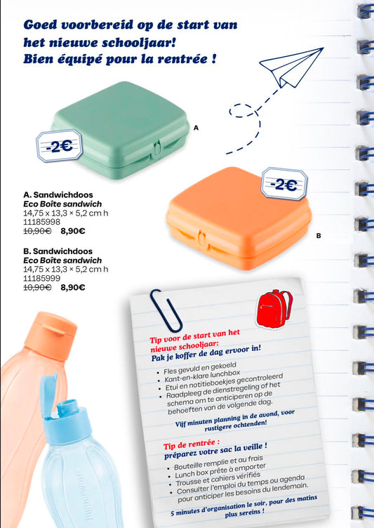 maandpromo back to school sandwichdoos oranje 11185999