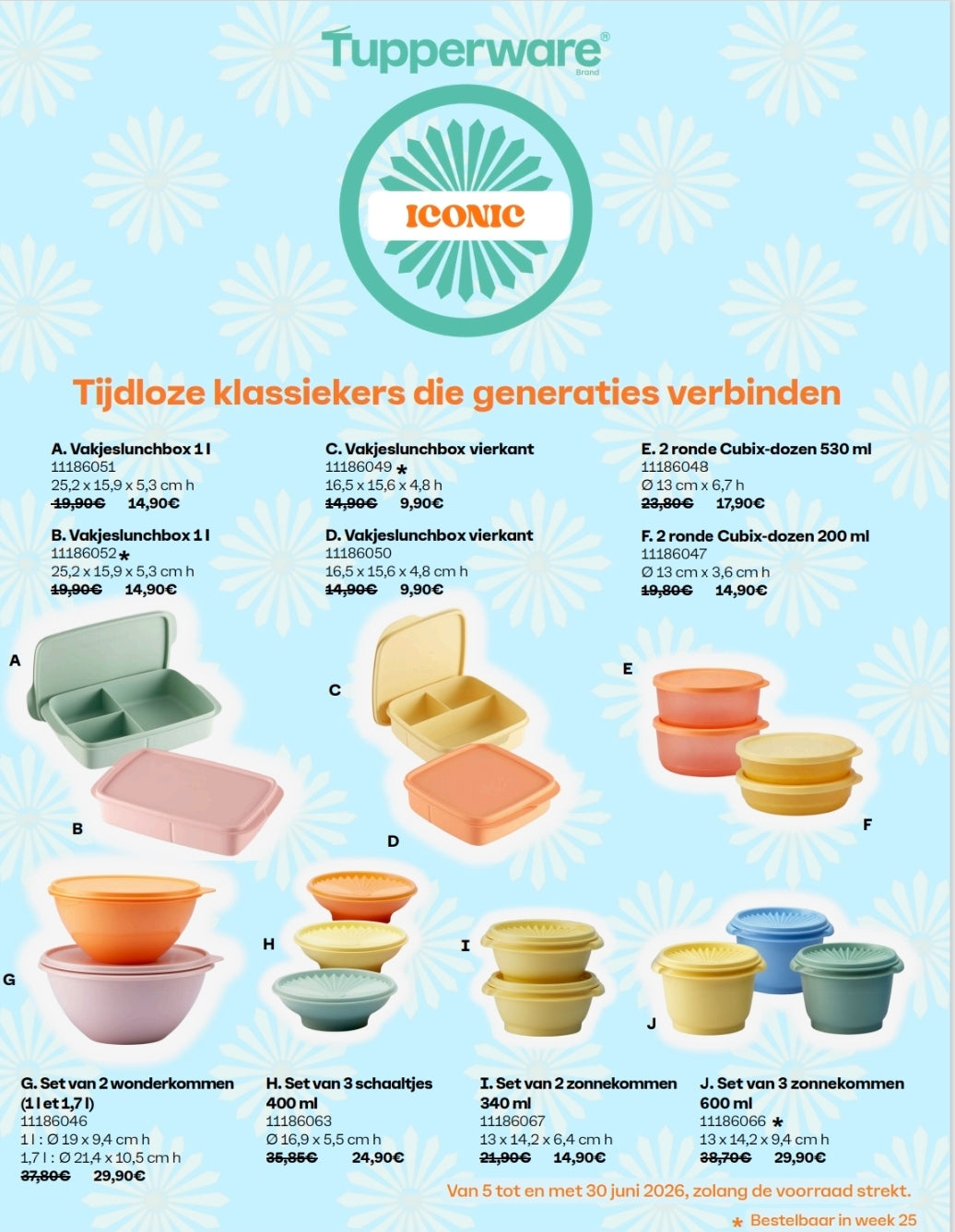 weekpromo vakjeslunchbox 1 l munt  11186051